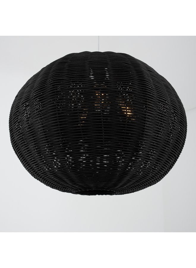 تبس هوم لمب نجفة TBS باللون اسود مصنوعة من بامبو لإضاءة المنزل والديكور - Image 3